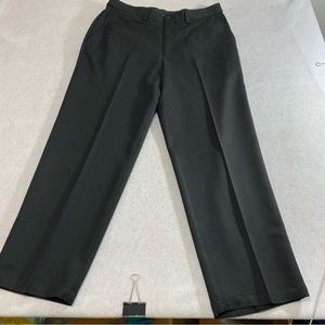 Haggar Men’s Pleated Dress Pants 34-29 Straight Leg Gray Slacks